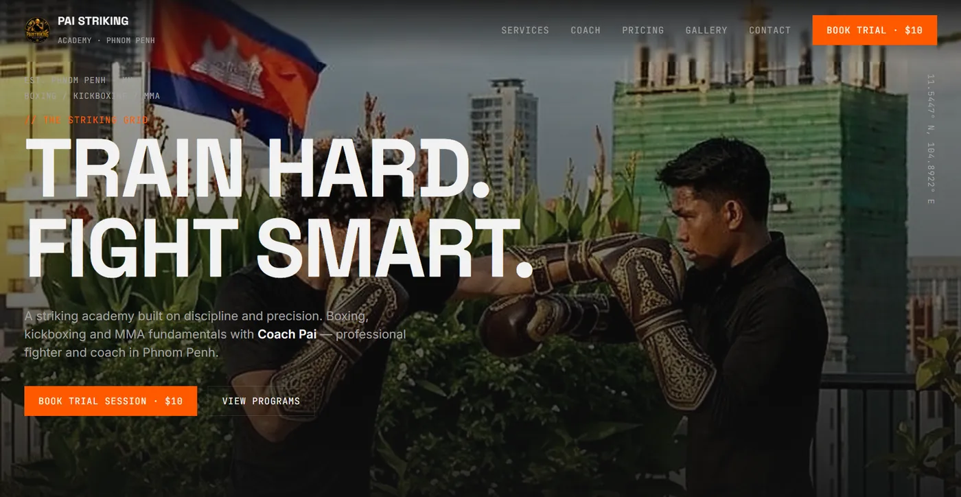 Pai Striking Academy — Box / Kickbox terem · Phnom Penh